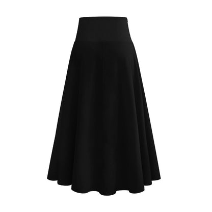 Asymmetric Drape Slit Skirt