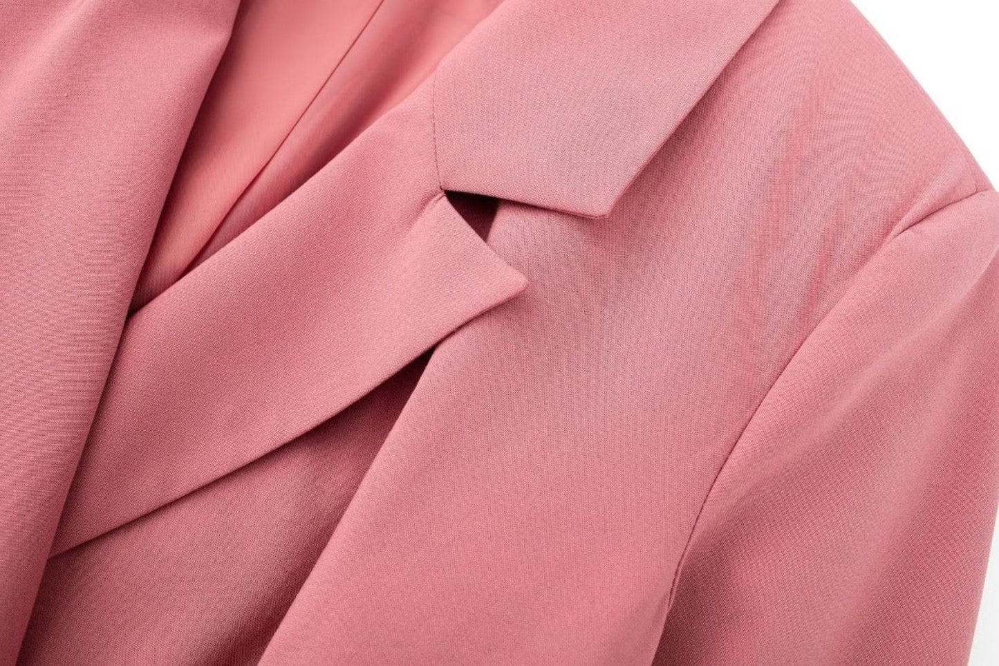 Pink Ruched Blazer Dress