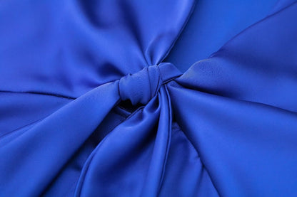 Bowknot Silk Blazer Dress