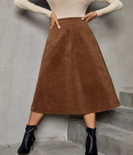 High Waist A-line Sheath Skirt